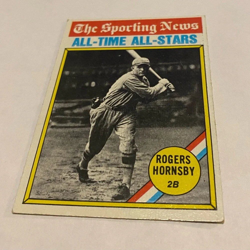 Rogers Hornsby 1976 Topps Baseball Card The Sporting News All-Time All-Star